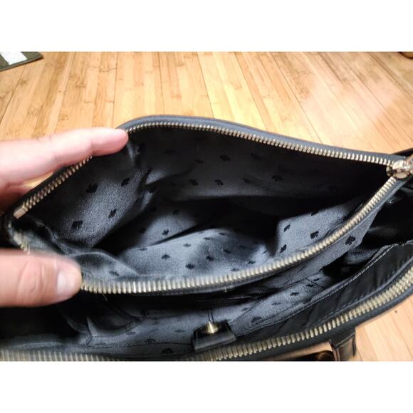 Kate Spade New York Dawn Tote Bag Medium Black Purse Magnetic Snap Zipper Logo - Picture 14 of 16